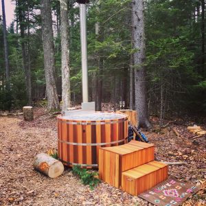 5x3 wood-fired, natural cedar hot tub as seen on ABC Network's The Bachelor Winter Games 